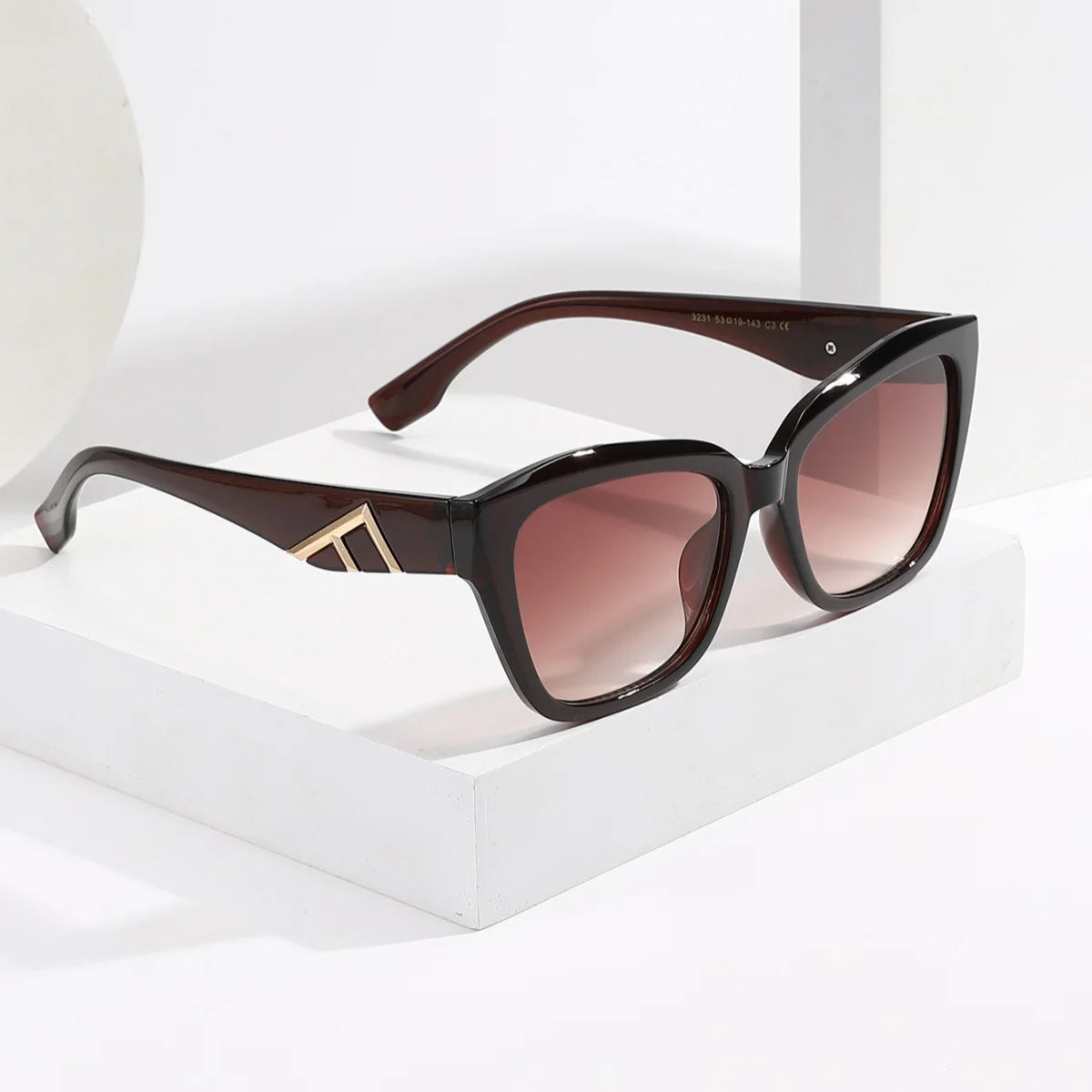 C2 Tea Frame Lenses Color Unisex Cat Eye Sunglasses – Lightweight UV400 Protection