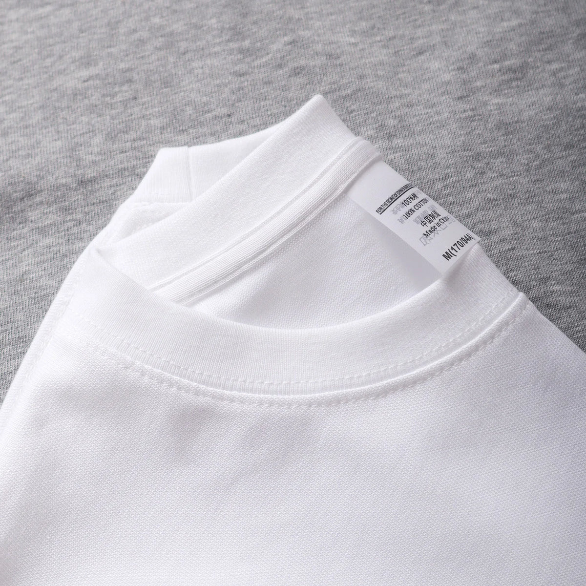 WHITE Color Men's Heavyweight Oversized T-Shirt 280gsm Cotton