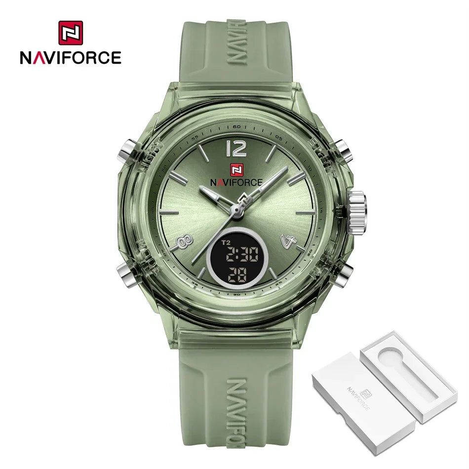 GNGN-BOX Color Women’s Dual Display Sports Watch – 50M Water Resistant
