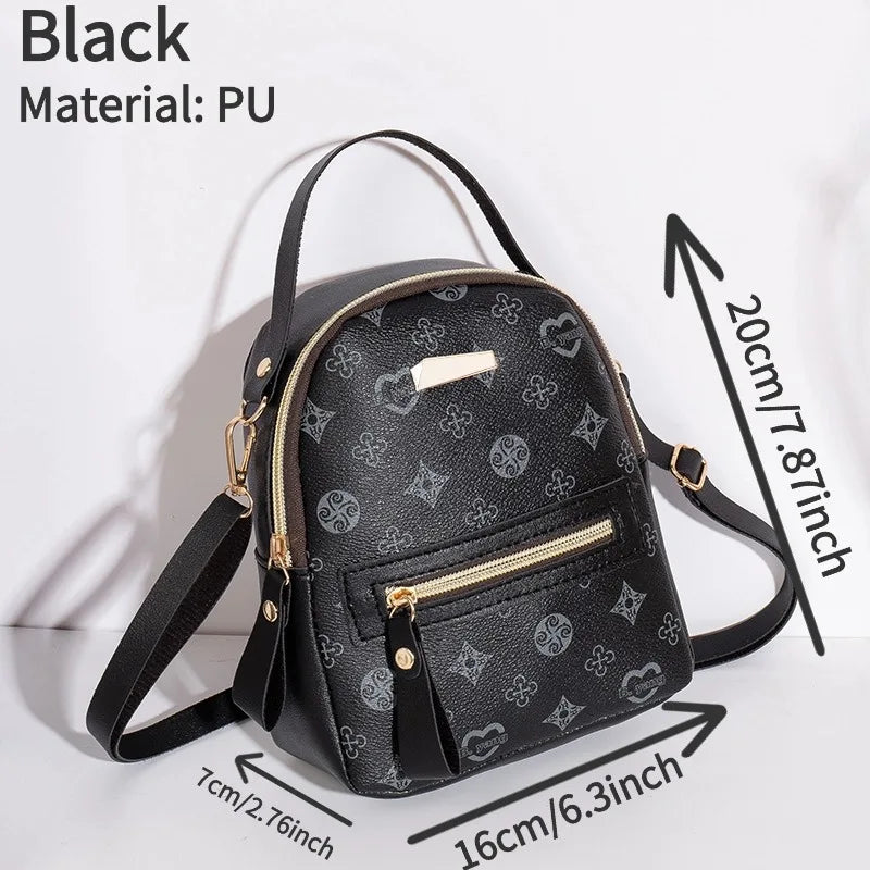 Women’s PU Leather Mini Backpack – Lightweight Daypack