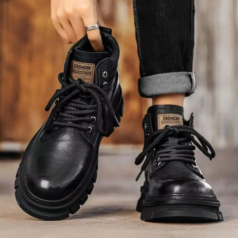 Men's Winter Ankle Snow Boots – Warm, Non-Slip Sole