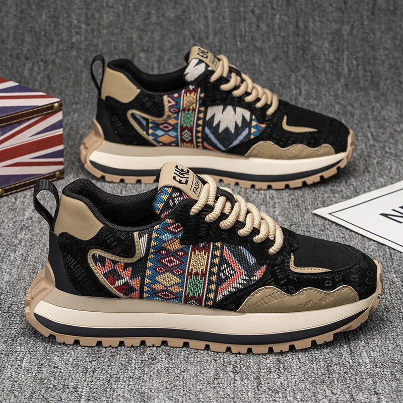 Men's Fabric Casual Sneakers – Breathable Non-Slip Sole