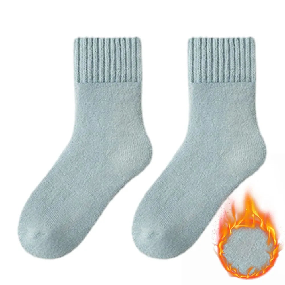 blue Color Women’s Thick Thermal Socks For Winter Sleep & Lounge