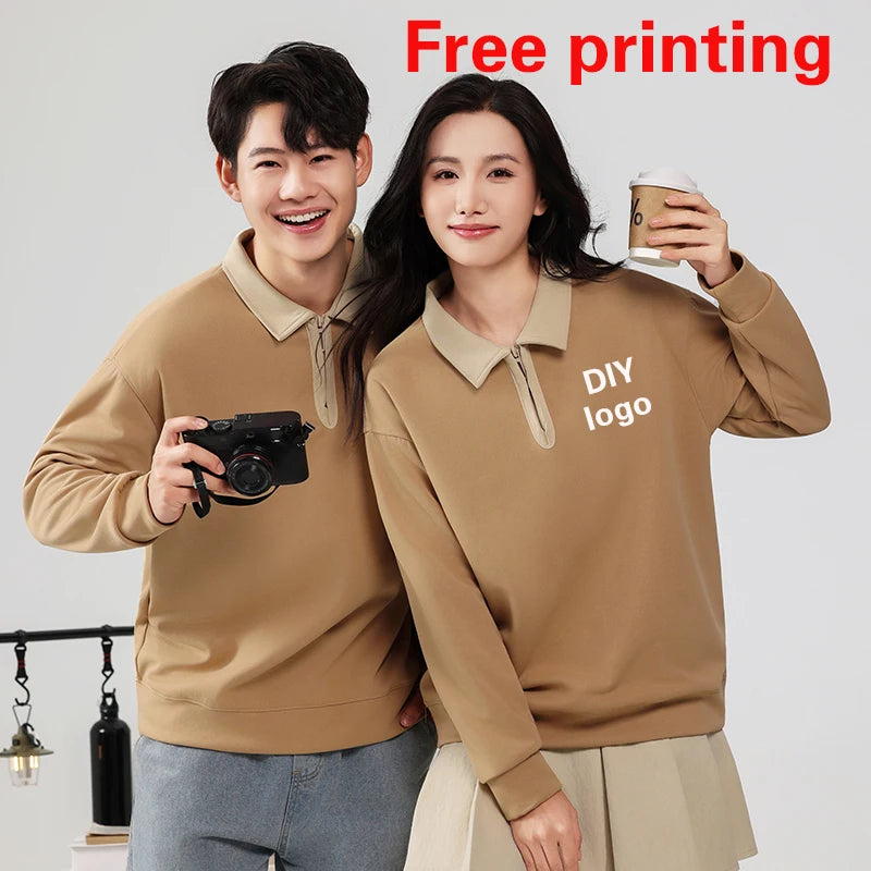 Unisex Cotton Polo Shirt With Half-Zip Collar – Casual Fit