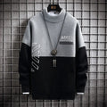 Men's Solid Knit Pullover Sweater – Casual Warm O-Neck