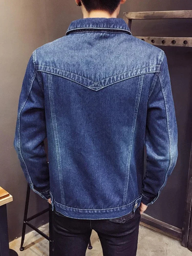 Men's Sherpa-Lined Denim Jacket – Warm Winter Coat