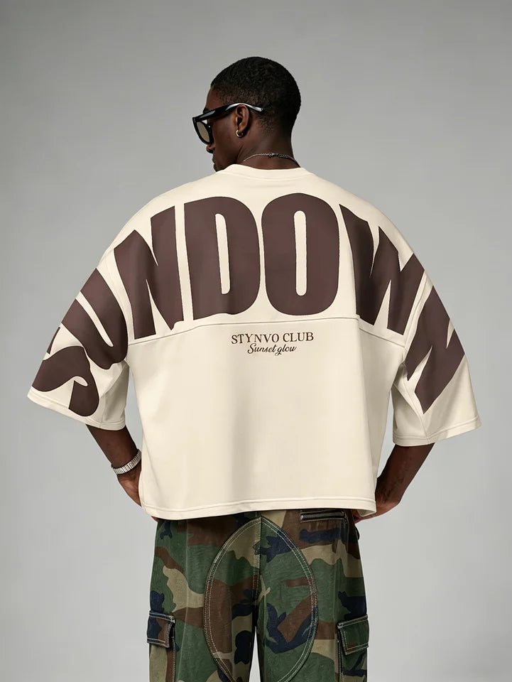 Oversized Y2K Letter Print Streetwear Cropped T-Shirt