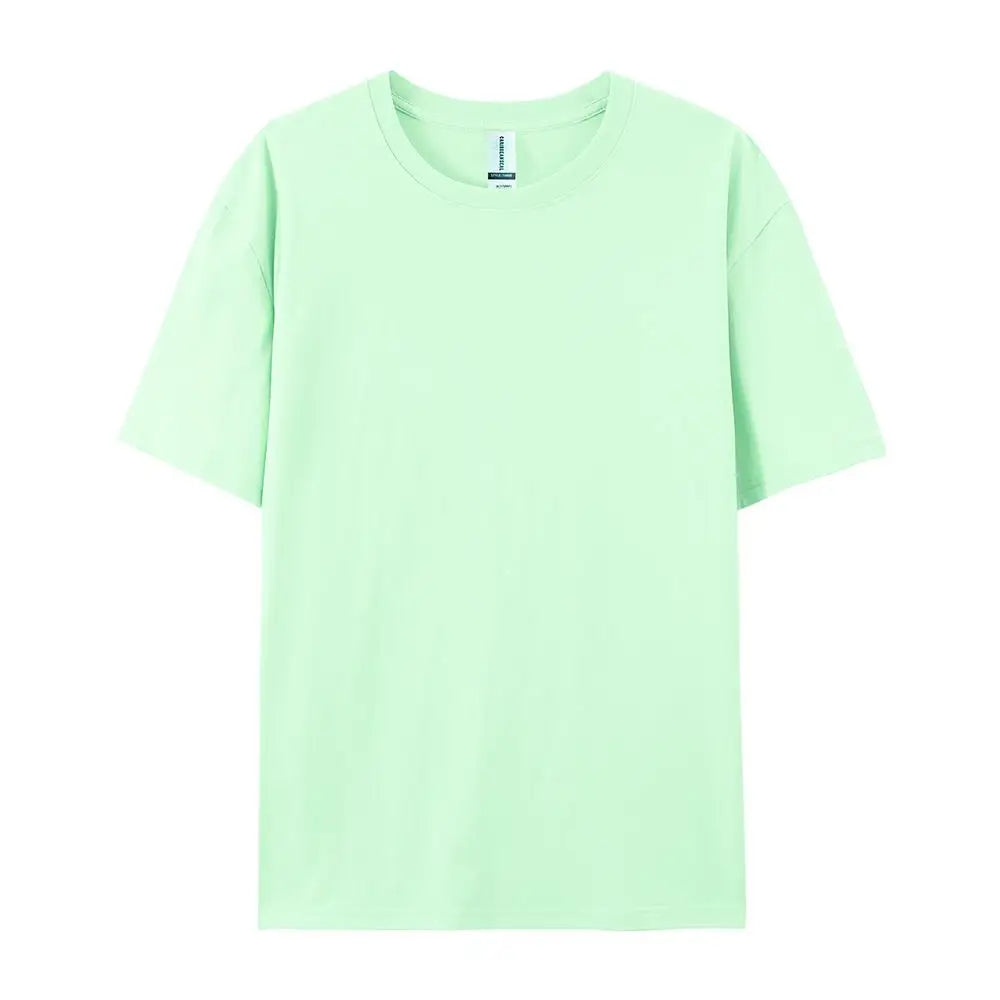 Water Green Color 100% Cotton Solid T-Shirt – Breathable Casual Tee