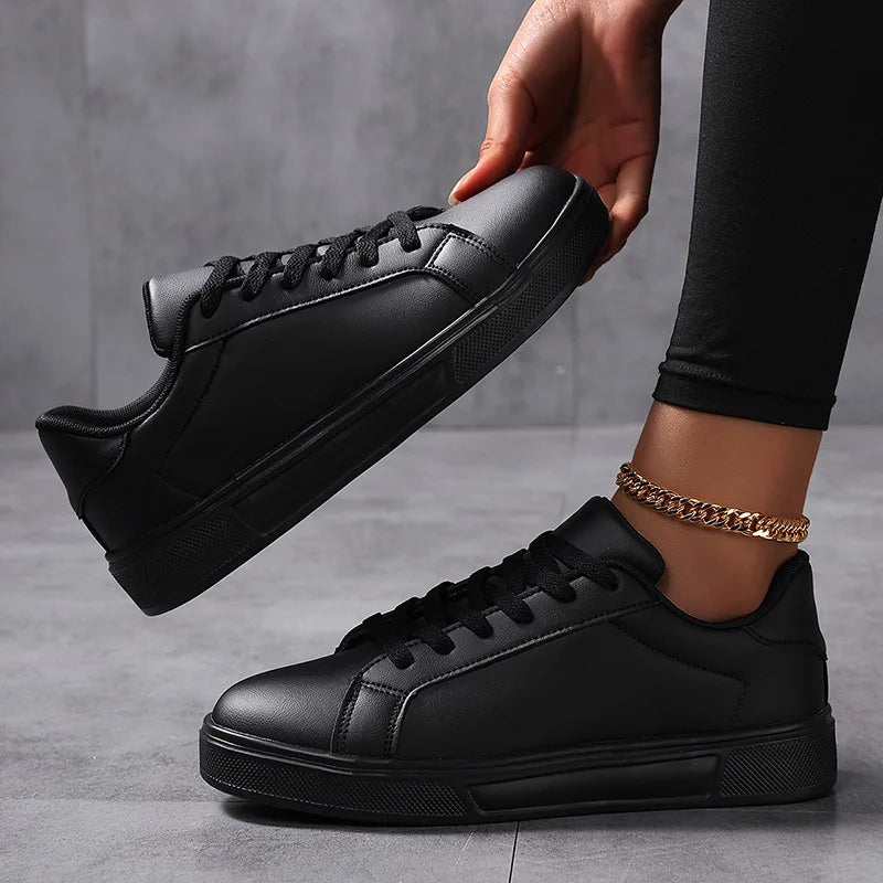 Men’s PU Leather Casual Sneakers – Lightweight & Breathable
