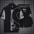 Black Shorts Set Color Men’s Graphic T-Shirt And Shorts Set Casual 2-Piece