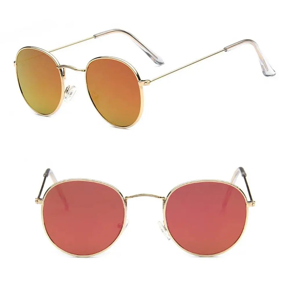 Vintage Round Metal Sunglasses With UV400 Protection