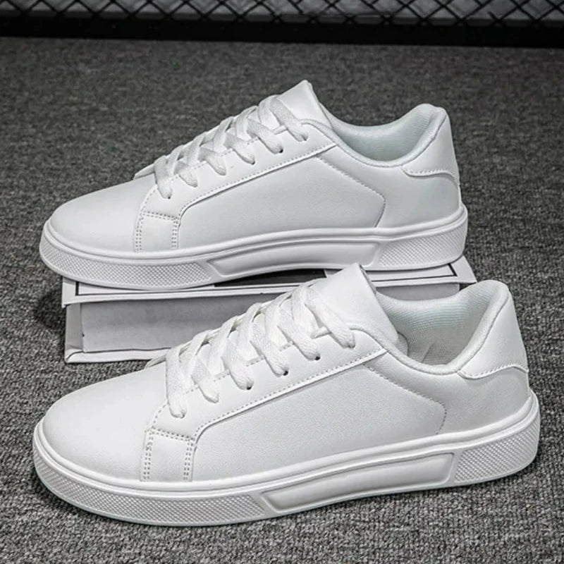 Men’s PU Leather Casual Sneakers – Lightweight & Breathable