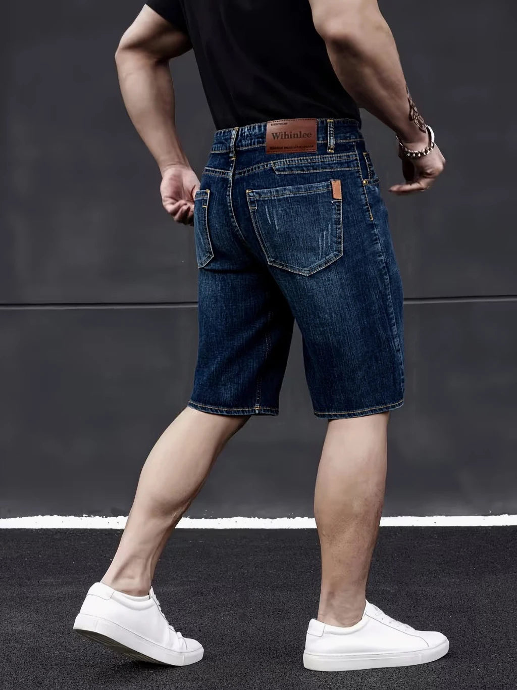 Z517-Blk Color Men's Straight Fit Business Jeans Classic Denim Pants