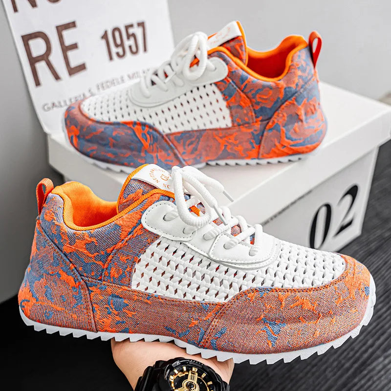 Men’s Patchwork Running Sneakers Lightweight Anti-Slip