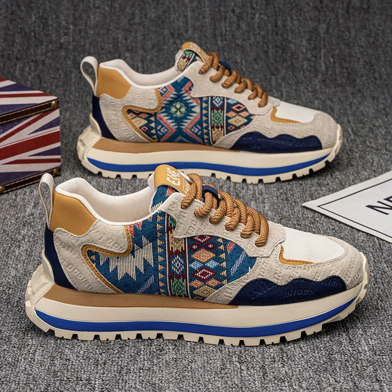 Men's Fabric Casual Sneakers – Breathable Non-Slip Sole