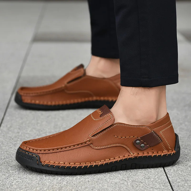 Men’s PU Leather Loafers Casual Slip-On Driving Shoes