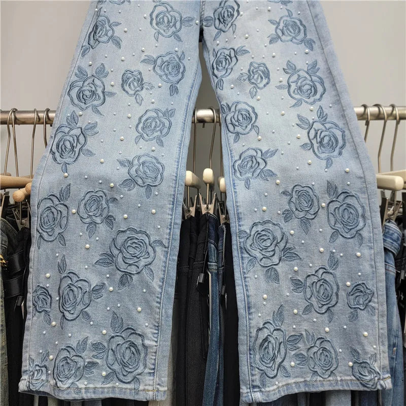 Women’s High Waist Wide Leg Denim Jeans