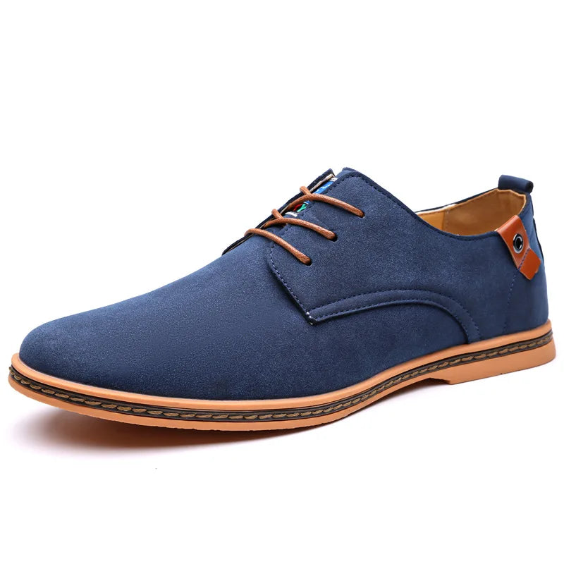Men’s PU Leather Casual Oxford Shoes With Rubber Sole