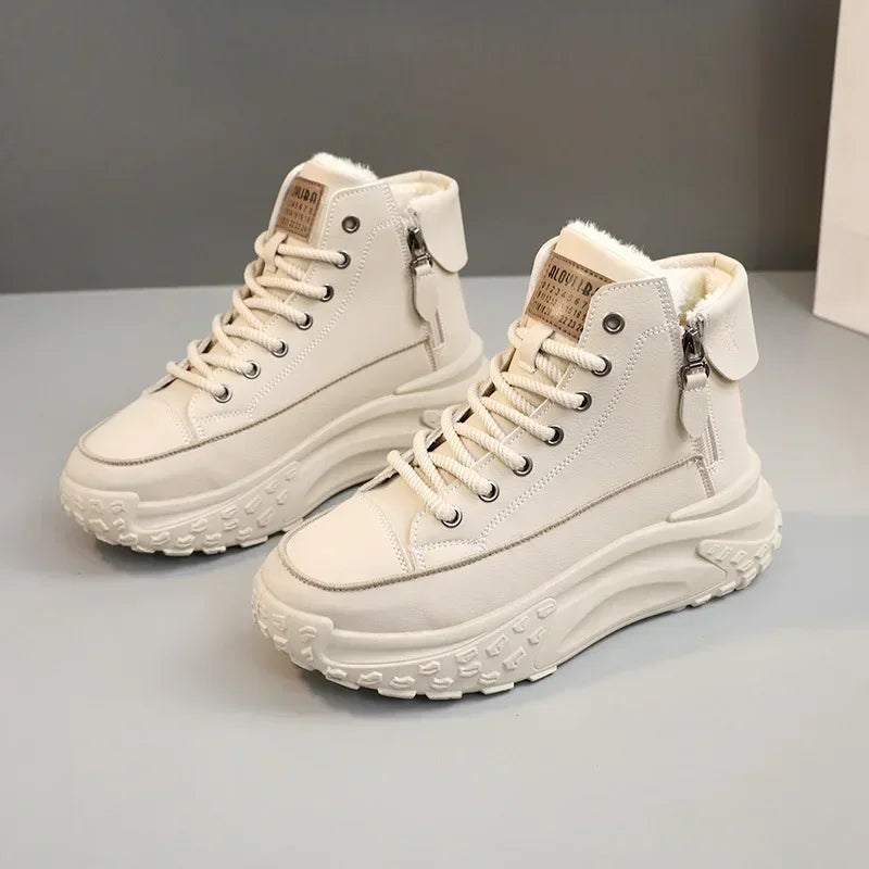Women’s High Top Platform Sneakers Casual PU Shoes