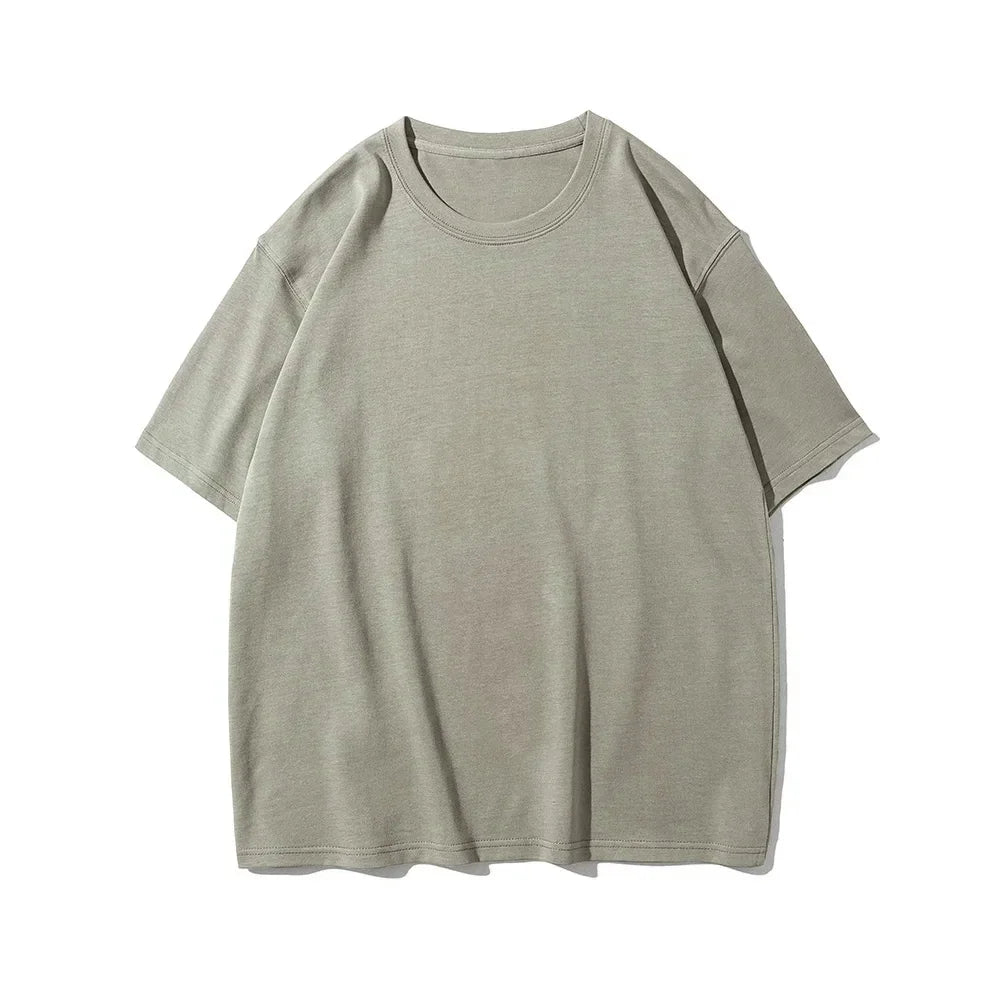 Moss Color Men's Heavyweight Oversized T-Shirt 280gsm Cotton