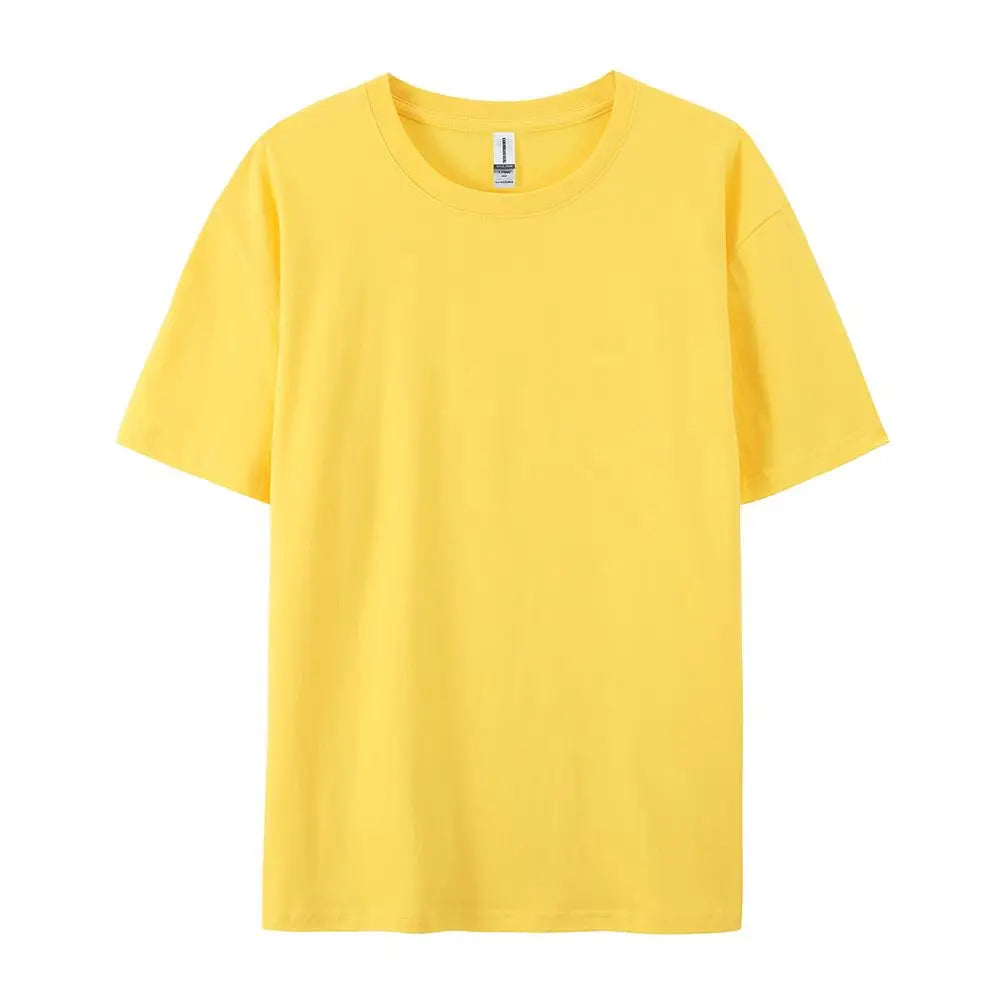Yellow Color 100% Cotton Solid T-Shirt – Breathable Casual Tee