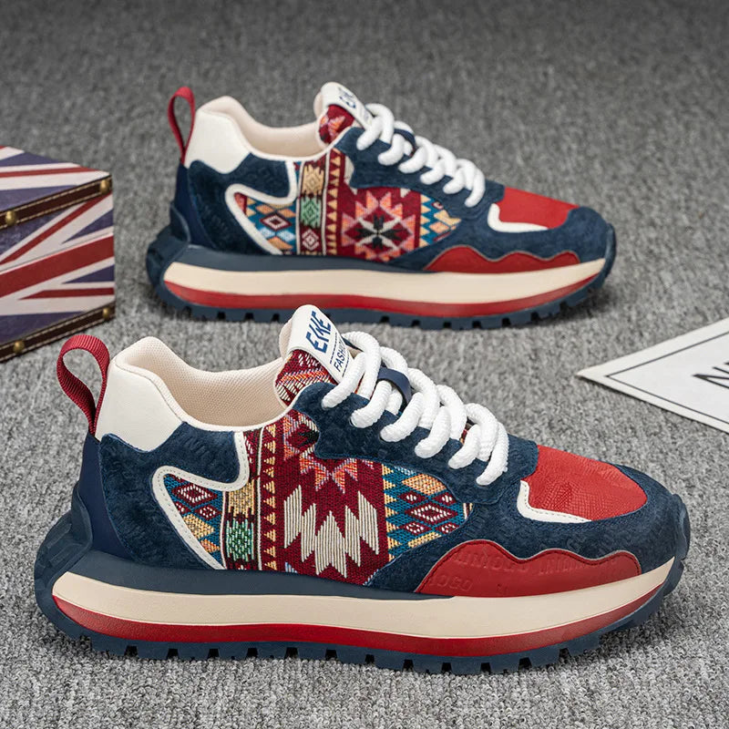 Men's Fabric Casual Sneakers – Breathable Non-Slip Sole