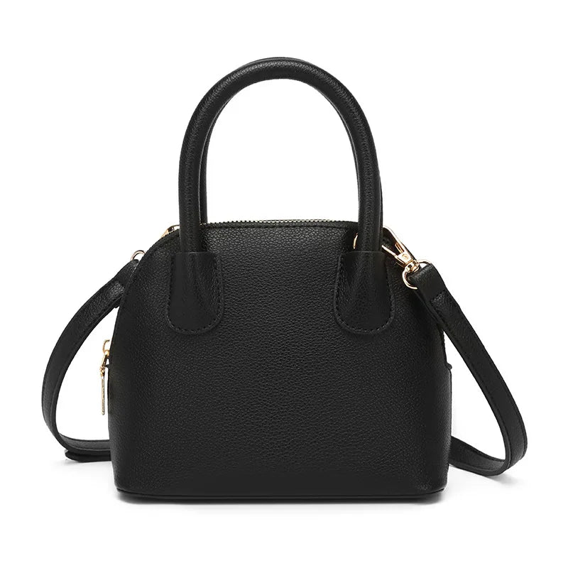 black Color Women’s PU Mini Crossbody Bag Casual Zipper Handbag