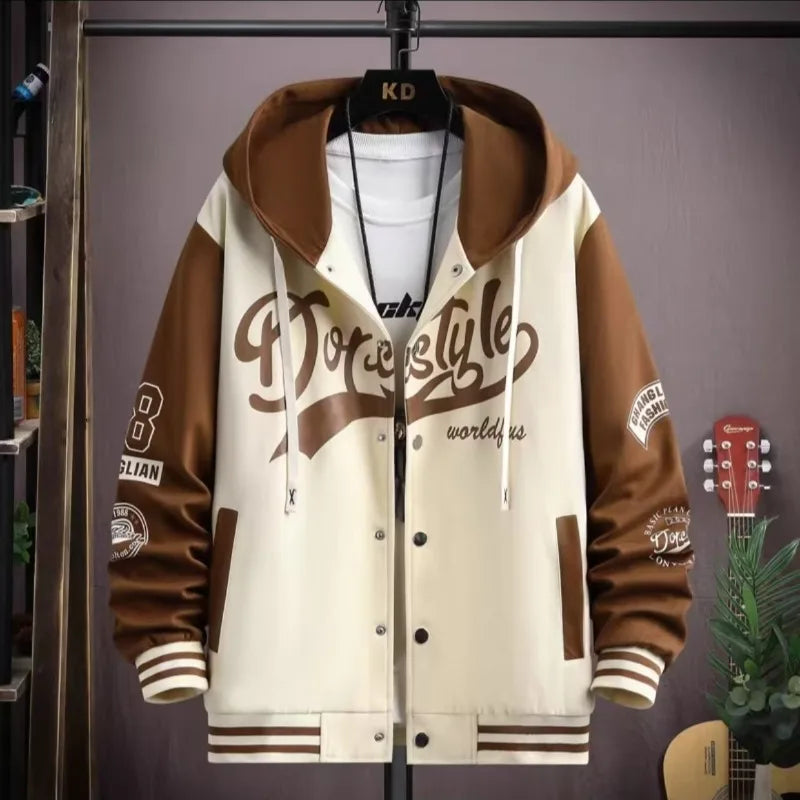 Men’s Korean Style Hoodie Tracksuit Set With Sweatpants