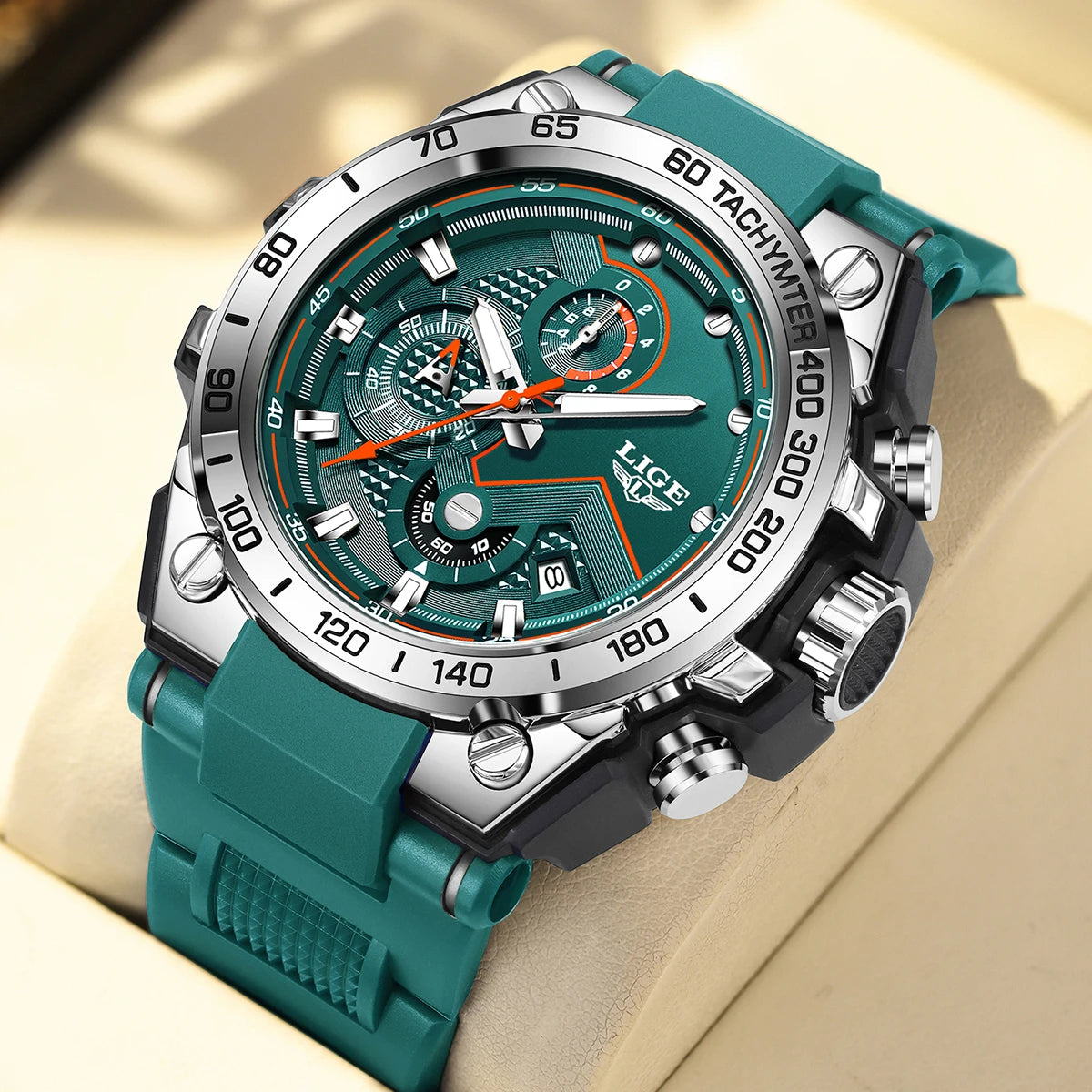 Men’s Military Sports Watch Quartz With Rubber Strap