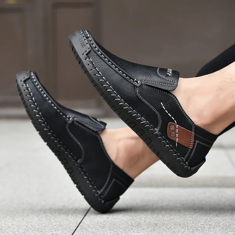 Men’s PU Leather Loafers Casual Slip-On Driving Shoes