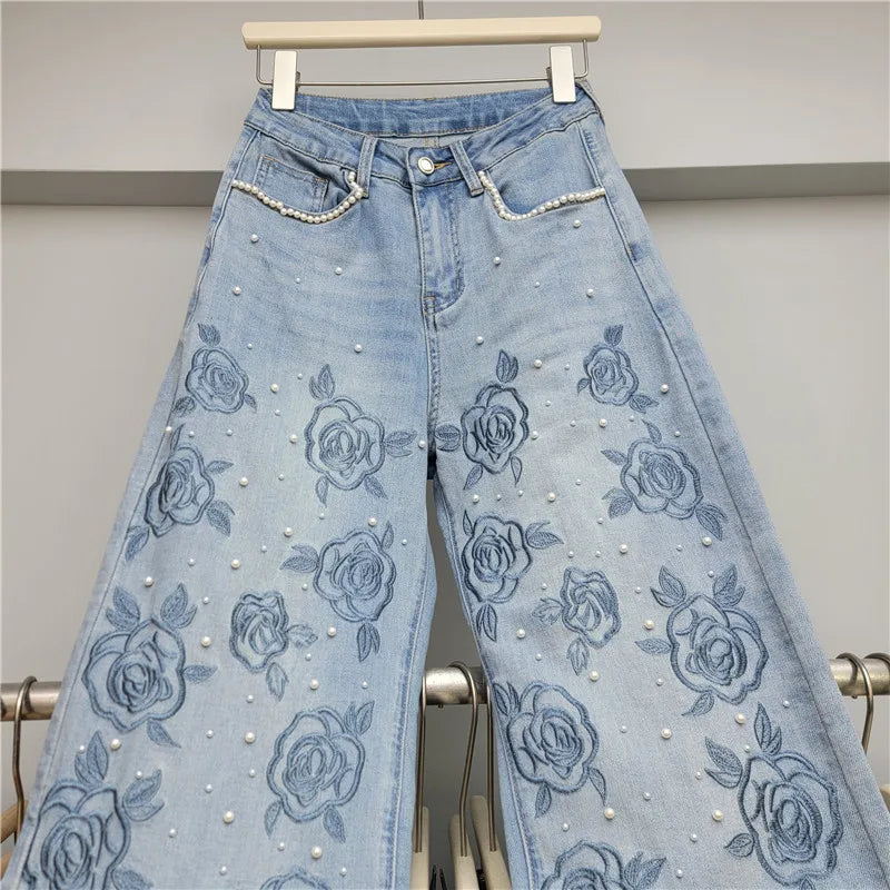 Women’s High Waist Wide Leg Denim Jeans