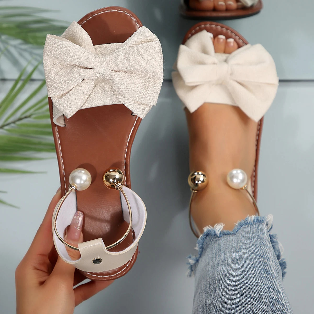 Women’s Flat PU Sandals – Lightweight, Casual Comfort