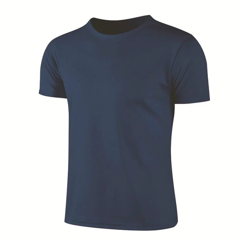 dark blue Color Unisex Quick-Dry Work And Campaign T-Shirt