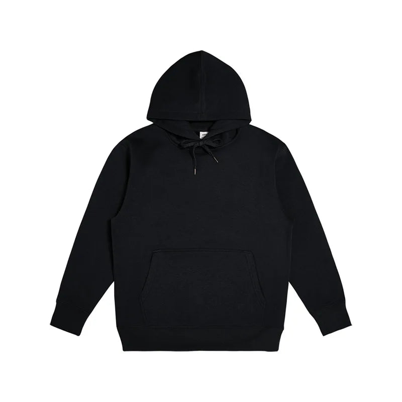 black Color Men's Fleece Hoodie Sweatshirt And Jogger Tracksuit Set
