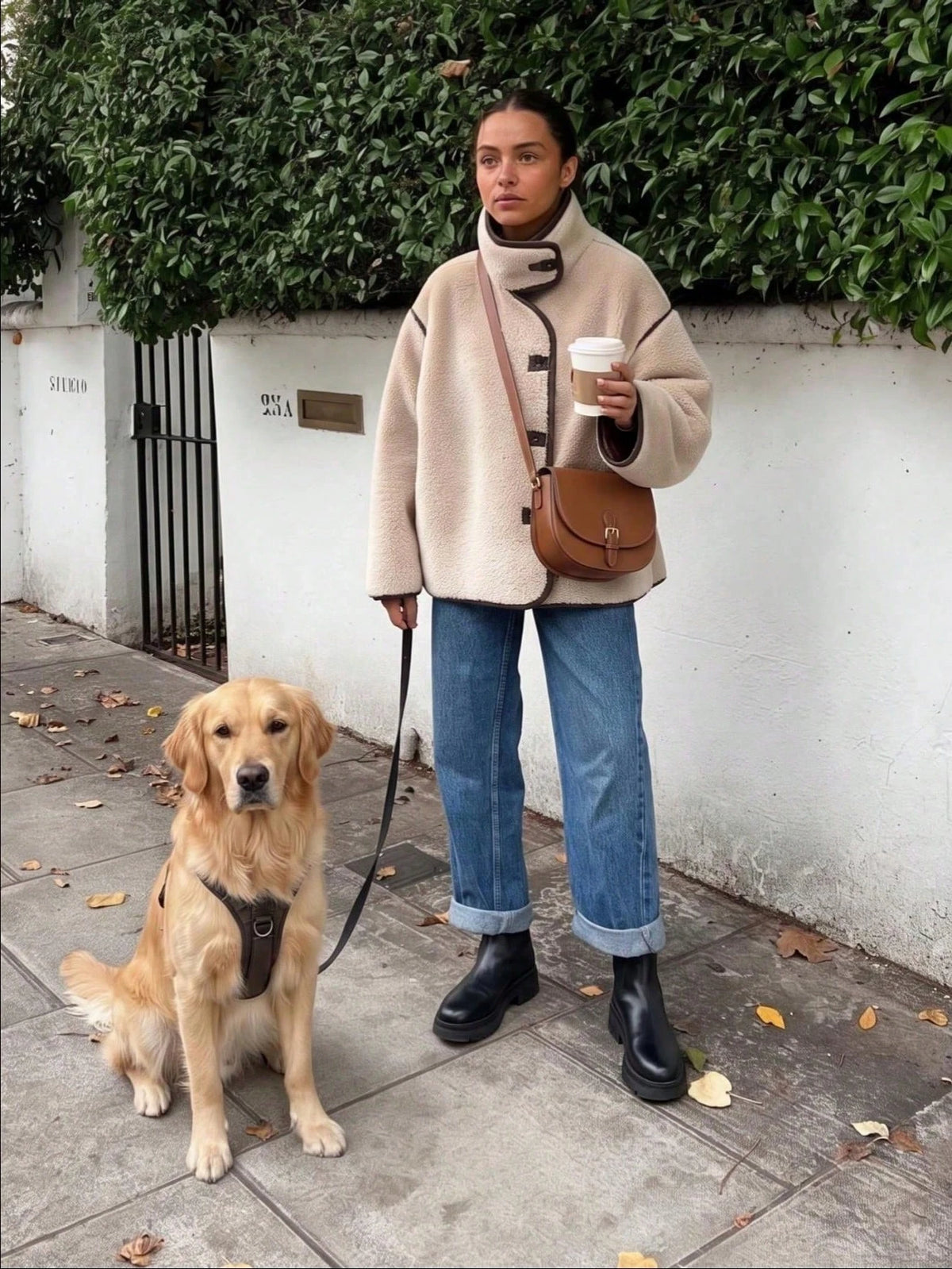 Women’s Fleece Teddy Jacket – Thick Stand Collar Coat