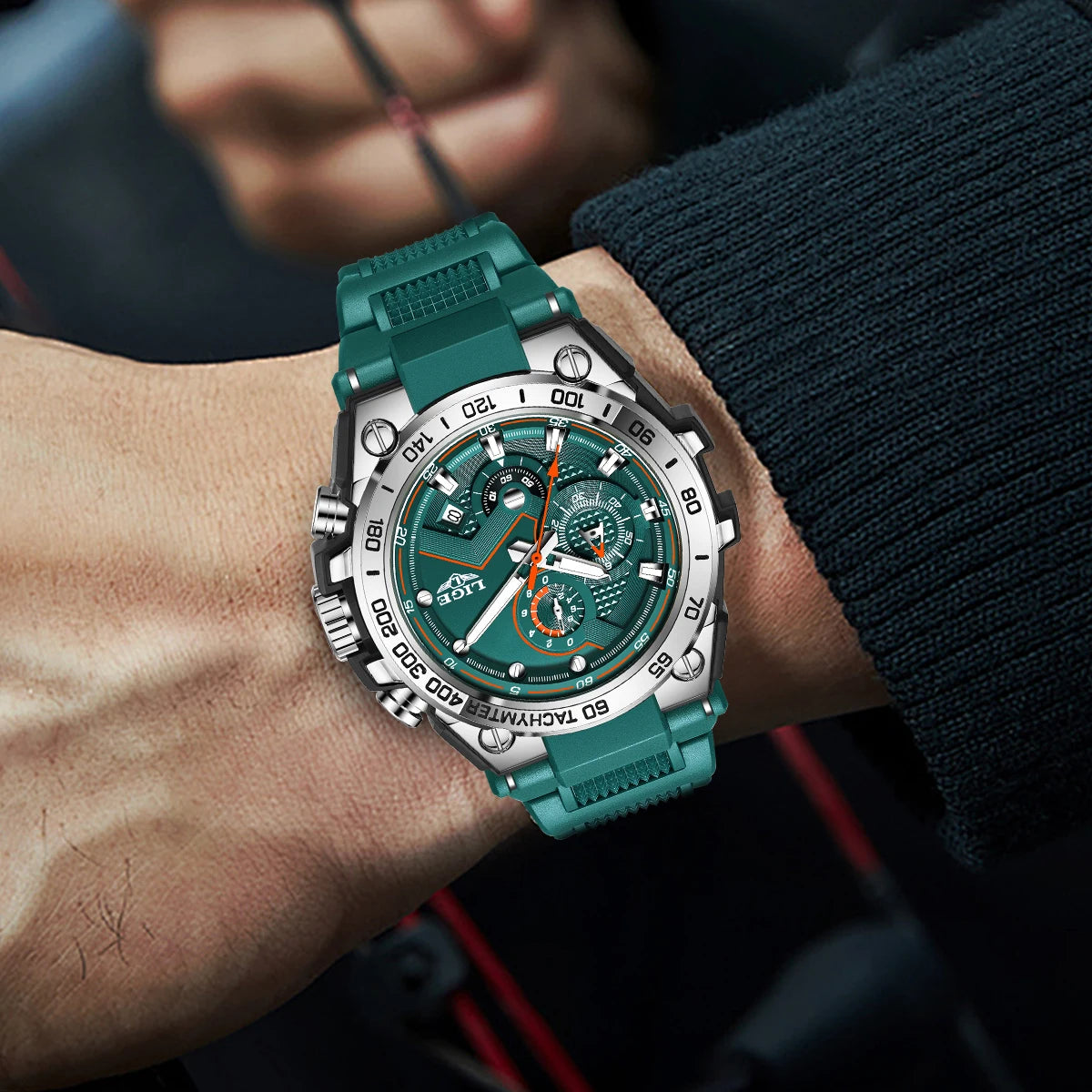 Men’s Military Sports Watch Quartz With Rubber Strap