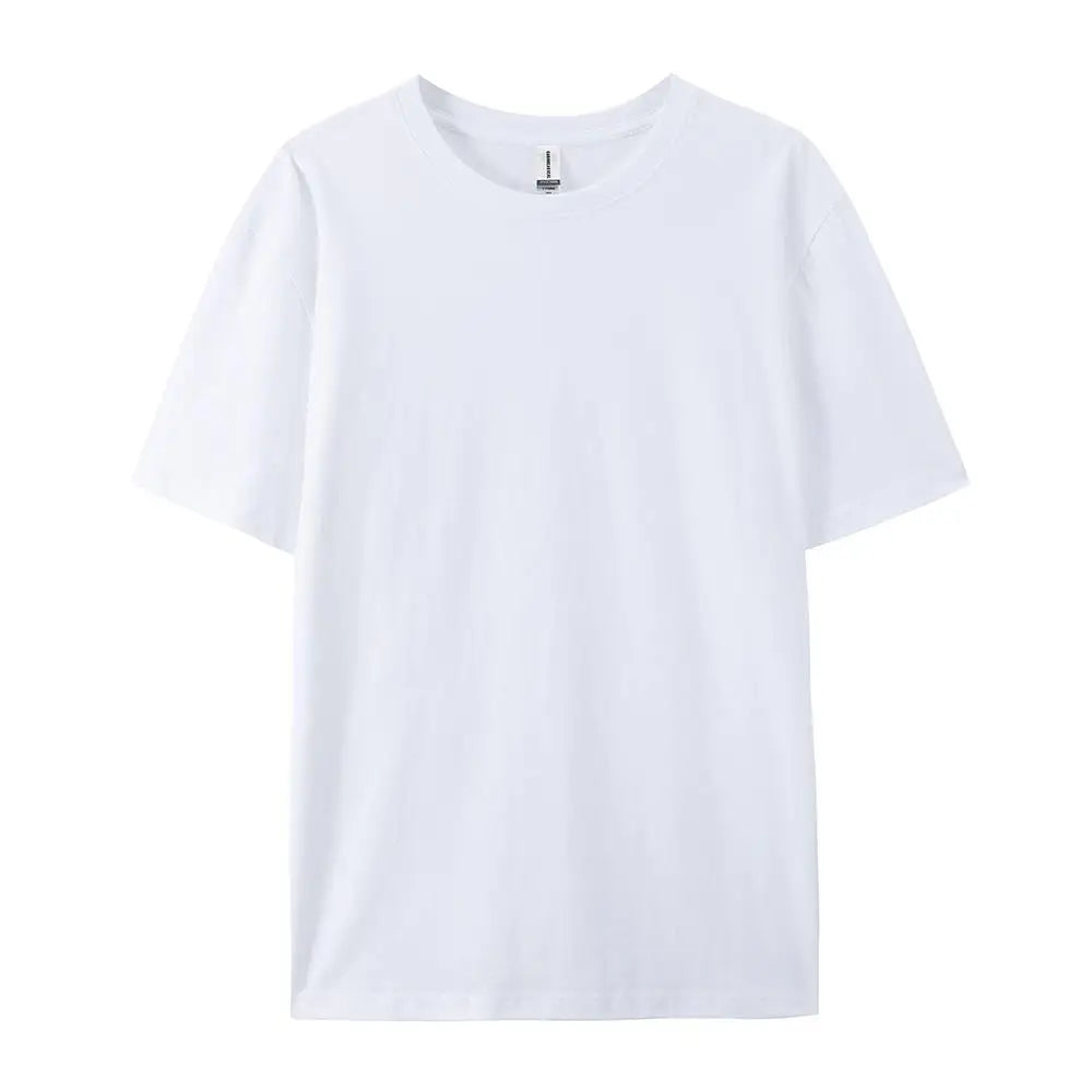White Color 100% Cotton Solid T-Shirt – Breathable Casual Tee