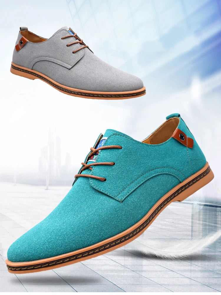 Men’s PU Leather Casual Oxford Shoes With Rubber Sole