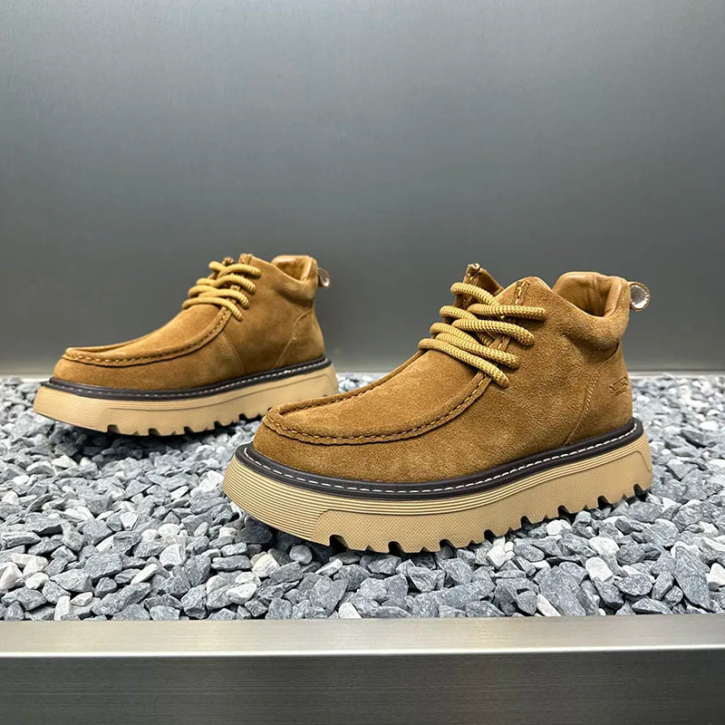 Men’s Thick Sole Running Sneakers – Breathable & Non-Slip