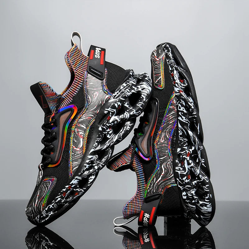 3010 Color Men's Slip-On Breathable Sneakers Casual Running Shoes