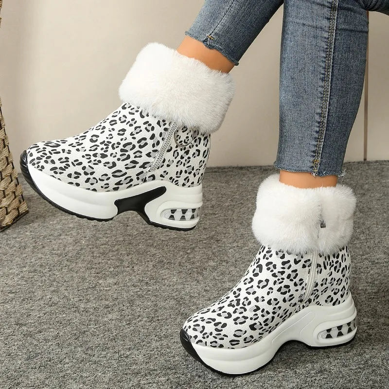 Women’s PU Ankle Boots with Side Zipper and Rubber Sole