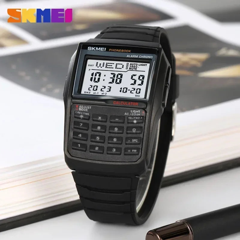 Men’s Digital Sports Watch With Dual Time & Alarm