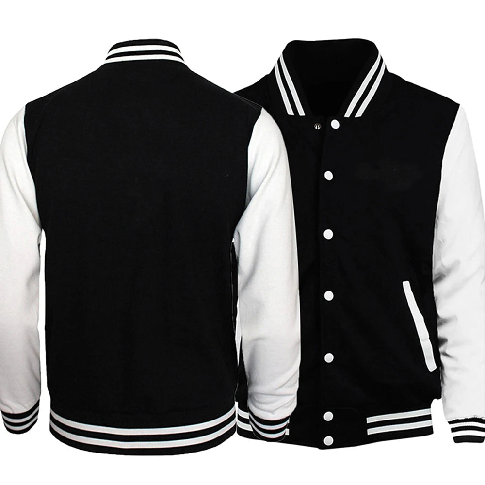 Unisex Fleece Baseball Jacket – Casual High Street Style