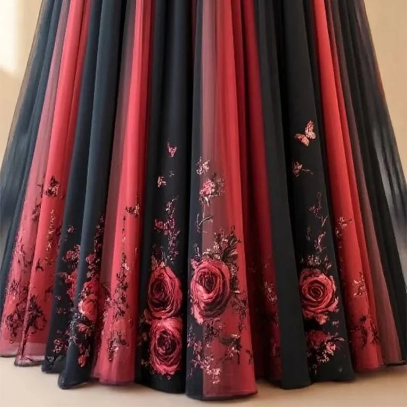 Floral Chiffon A-Line Midi Skirt – Casual Holiday Style