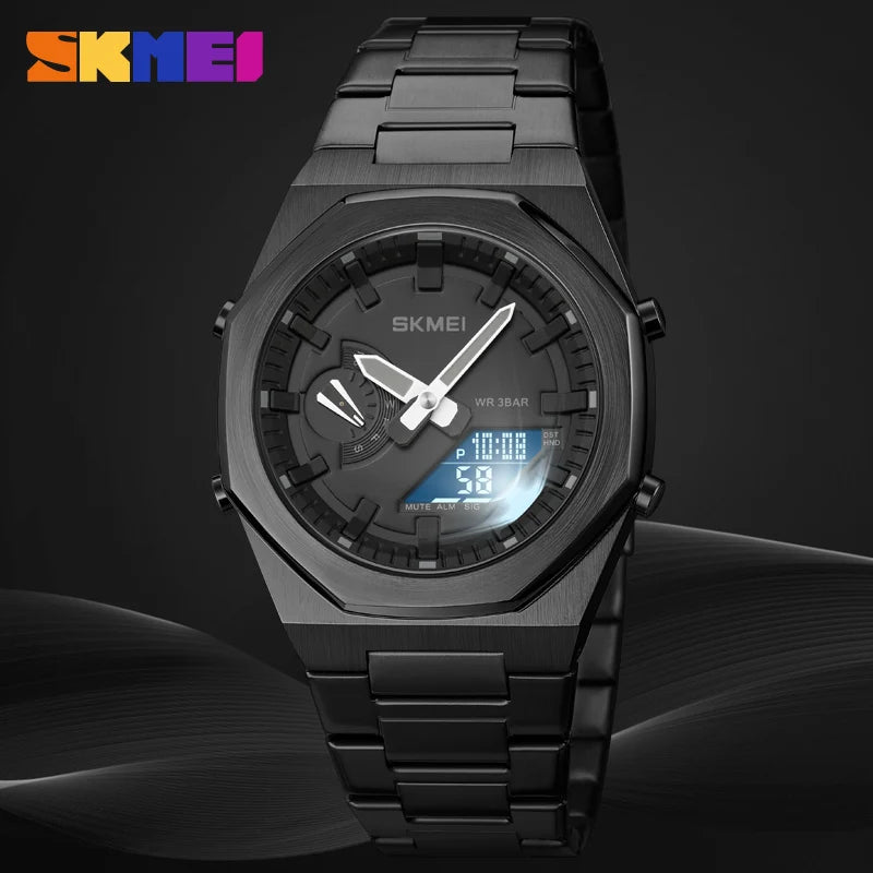 Men’s Dual Display Sport Watch With LED Backlight