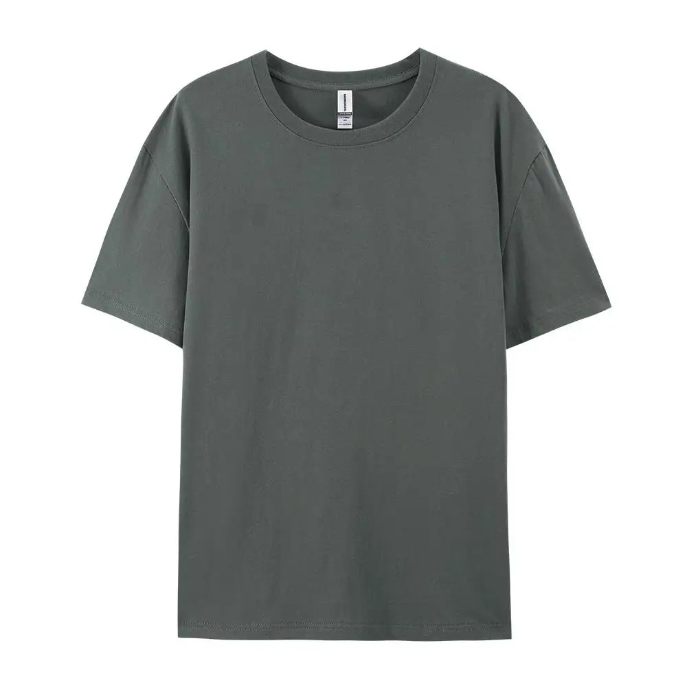Dark Gray Color 100% Cotton Solid T-Shirt – Breathable Casual Tee