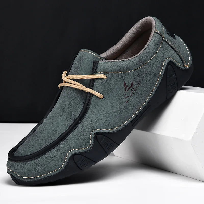 Men’s PU Leather Casual Loafers – Slip-On Driving Shoes