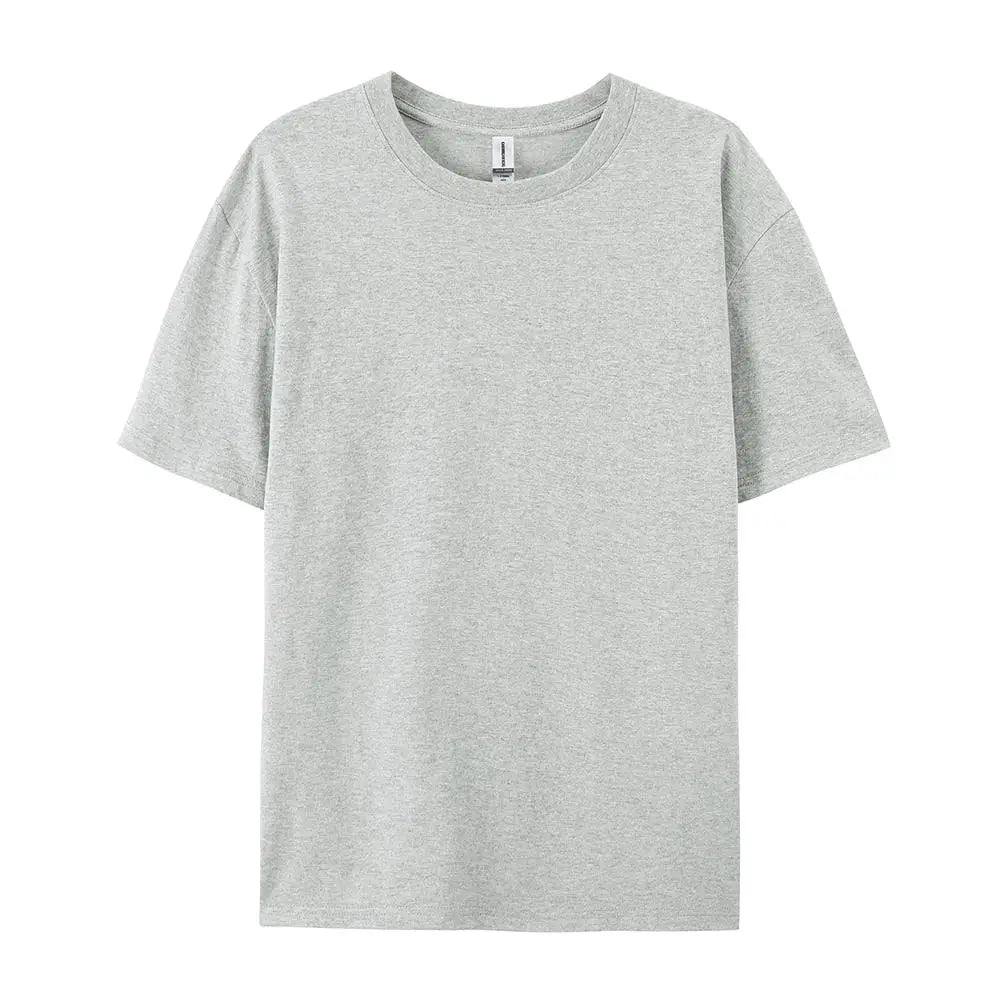 Gray Color 100% Cotton Solid T-Shirt – Breathable Casual Tee