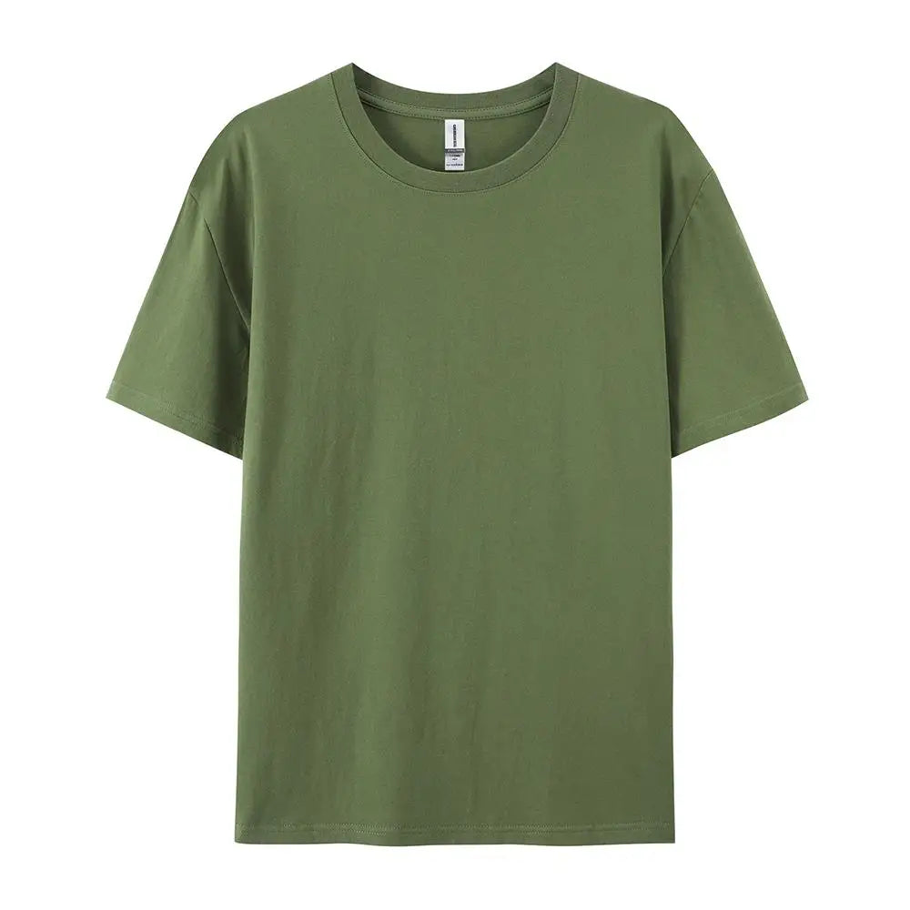 Dark Green Color 100% Cotton Solid T-Shirt – Breathable Casual Tee