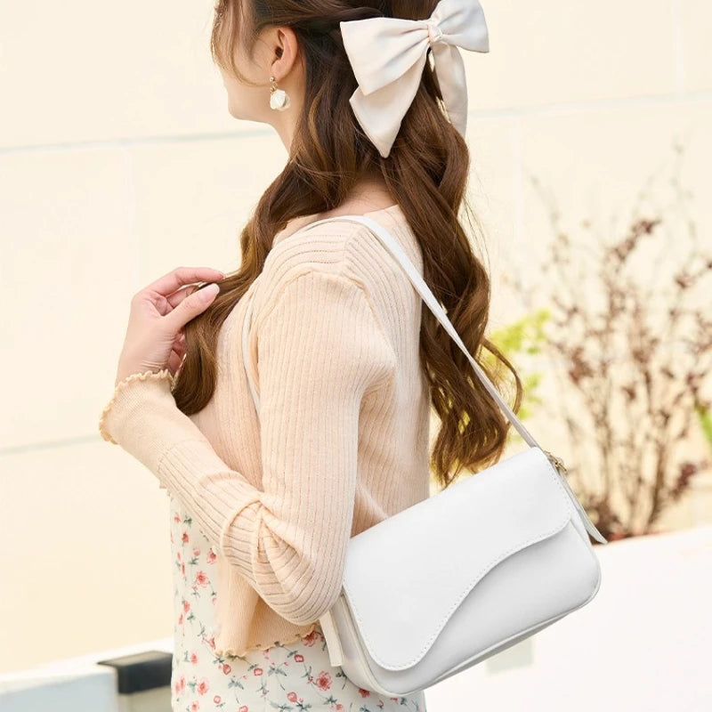 Retro PU Underarm Shoulder Bag for Women – Soft Satchel